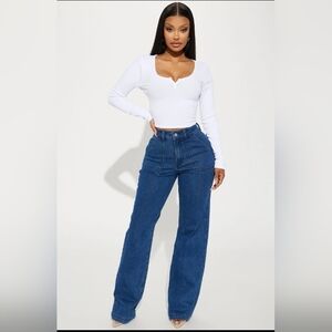 Valencia Stretch Straight Leg Jean - Dark Wash